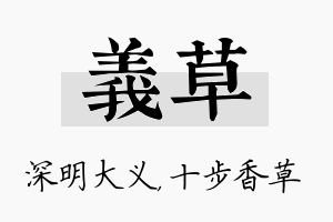 义草名字的寓意及含义