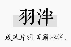 羽泮名字的寓意及含义