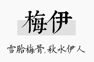 梅伊名字的寓意及含义