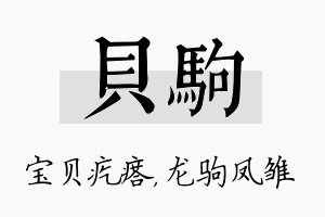 贝驹名字的寓意及含义