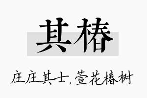 其椿名字的寓意及含义