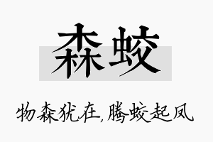 森蛟名字的寓意及含义