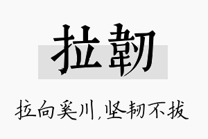 拉韧名字的寓意及含义