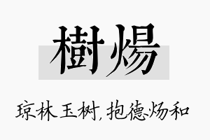 树炀名字的寓意及含义