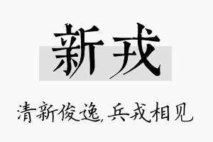 新戎名字的寓意及含义