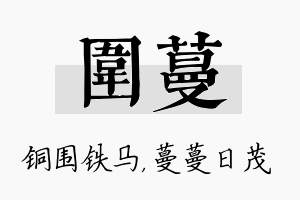 围蔓名字的寓意及含义