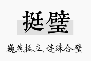 挺璧名字的寓意及含义