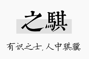 之骐名字的寓意及含义