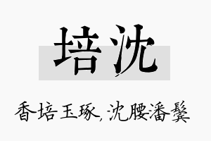 培沈名字的寓意及含义