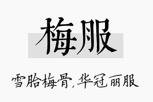 梅服名字的寓意及含义