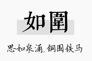 如围名字的寓意及含义