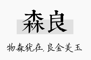 森良名字的寓意及含义