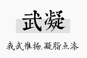 武凝名字的寓意及含义