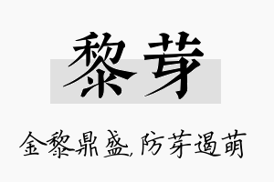 黎芽名字的寓意及含义