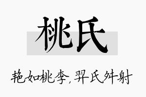 桃氏名字的寓意及含义