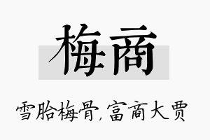 梅商名字的寓意及含义