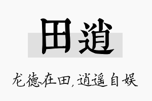 田逍名字的寓意及含义