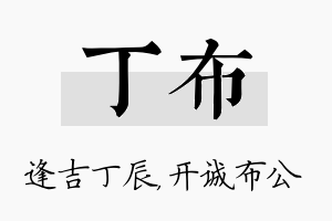 丁布名字的寓意及含义