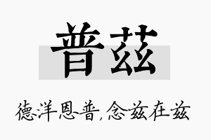 普兹名字的寓意及含义