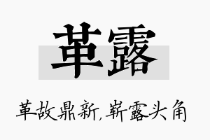 革露名字的寓意及含义