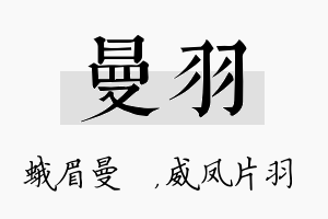 曼羽名字的寓意及含义