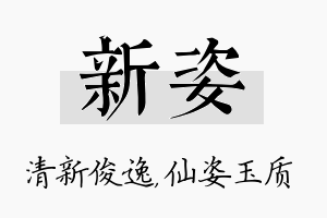 新姿名字的寓意及含义