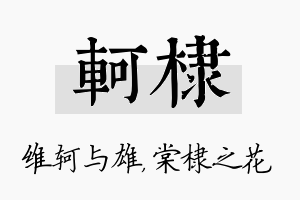 轲棣名字的寓意及含义