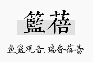 篮蓓名字的寓意及含义