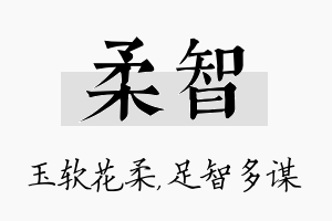 柔智名字的寓意及含义