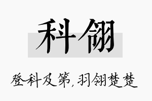 科翎名字的寓意及含义