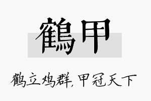 鹤甲名字的寓意及含义