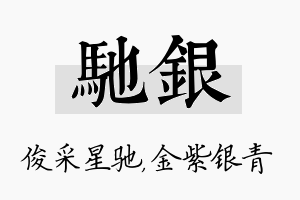 驰银名字的寓意及含义