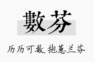 数芬名字的寓意及含义