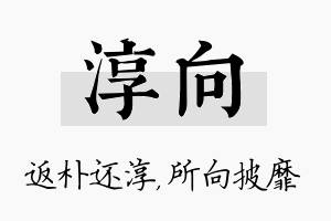 淳向名字的寓意及含义