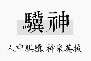 骥神名字的寓意及含义