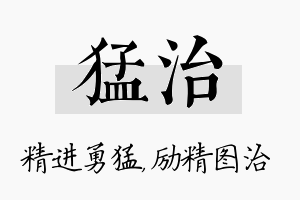 猛治名字的寓意及含义