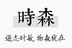 时森名字的寓意及含义