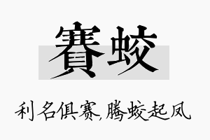 赛蛟名字的寓意及含义