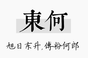 东何名字的寓意及含义