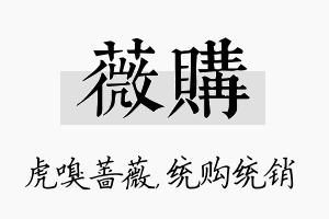 薇购名字的寓意及含义