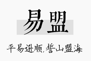 易盟名字的寓意及含义