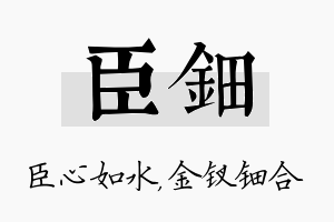 臣钿名字的寓意及含义