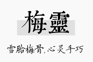 梅灵名字的寓意及含义