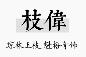 枝伟名字的寓意及含义