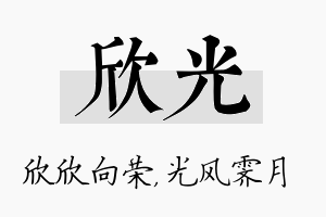 欣光名字的寓意及含义