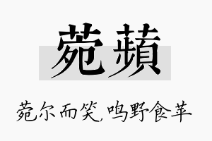 菀苹名字的寓意及含义