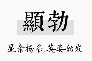 显勃名字的寓意及含义