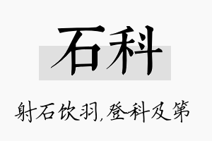 石科名字的寓意及含义