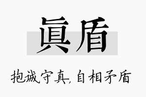 真盾名字的寓意及含义