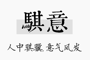 骐意名字的寓意及含义